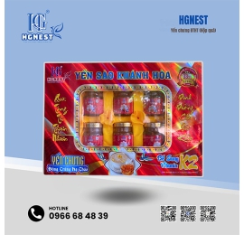 Yến sào Khánh Hòa HGnest chưng Đông trùng hạ thảo 33% Lọ 70ml (Hộp quà)