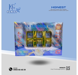 Yến sào Khánh Hòa HGnest chưng Đường ăn kiêng 33% Lọ 70ml (Hộp quà)