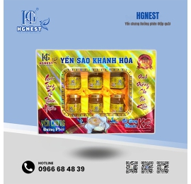 Yến sào Khánh Hòa HGnest chưng Đường phèn 33% Lọ 70ml (Hộp quà)