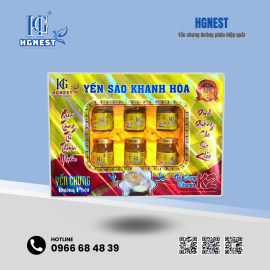 Yến sào Khánh Hòa HGnest chưng Đường phèn 33% Lọ 70ml (Hộp quà)